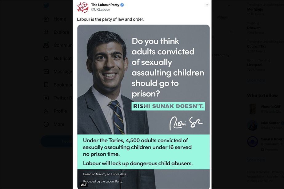 The controversial Labour social media ad