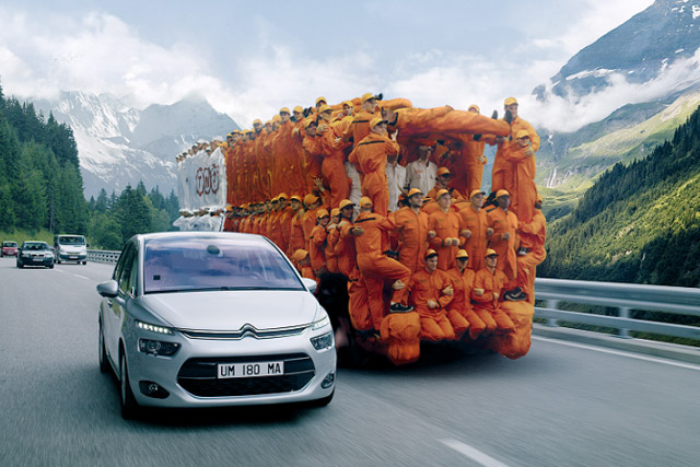 TNT: postal service creates 'human truck' for latest ad campaign