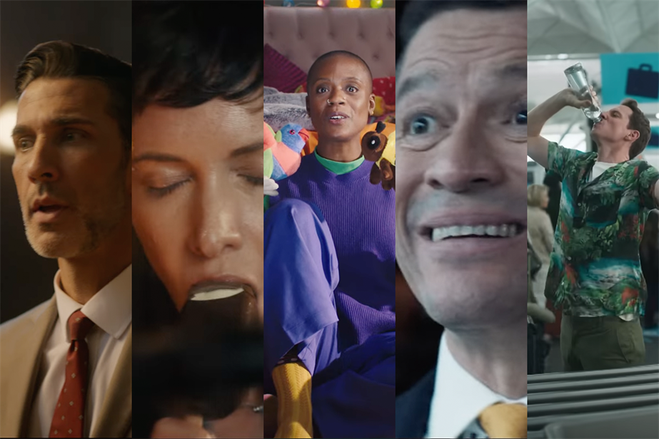 snippets of 5 TV ads