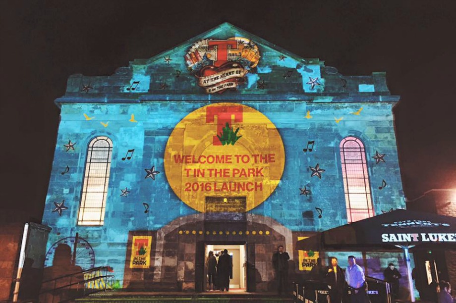 Tennent’s projection mapped Saint Luke’s in Glasgow