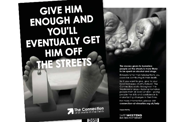 The Connection: hard-hitting ads to convince people not to hand homeless people money