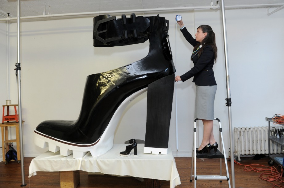 Kenneth Cole broke the record for the largest high-heeled shoe