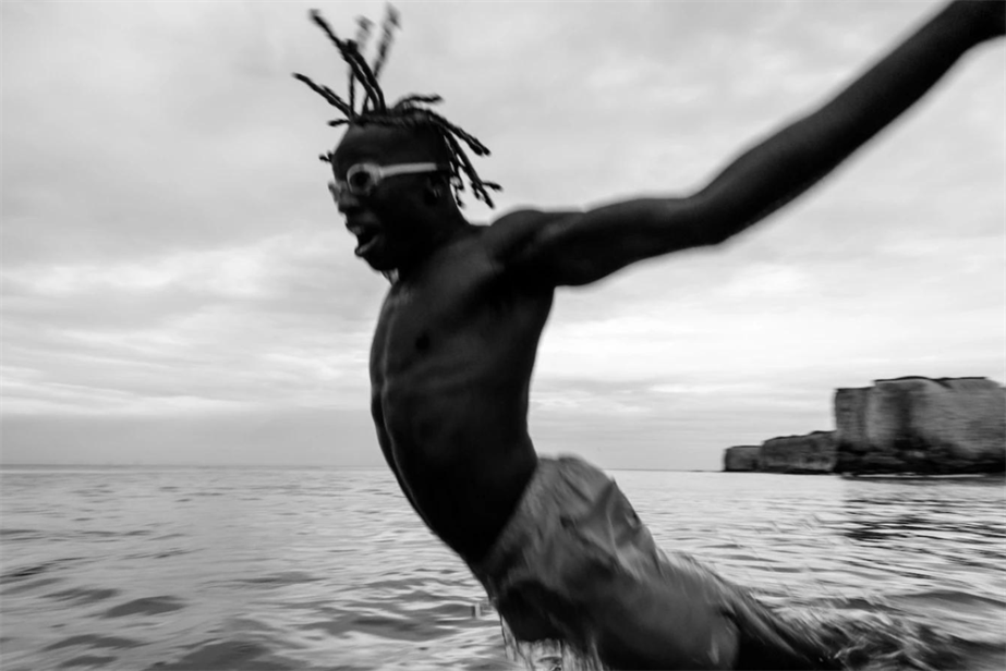 A photograph from the Deep is the Water exhibiton at The Black and White Store