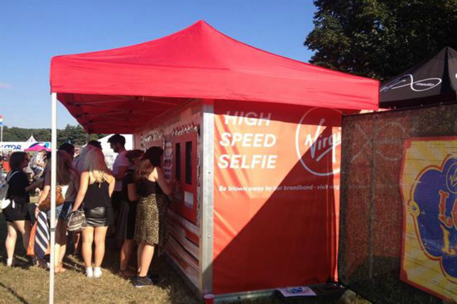 Virgin Media opted for a selfie-style activation at V Festival last month 