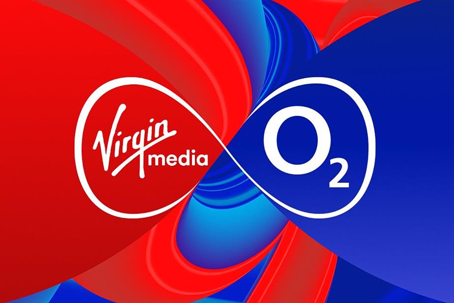 The red and blue Virgin Media O2 logo