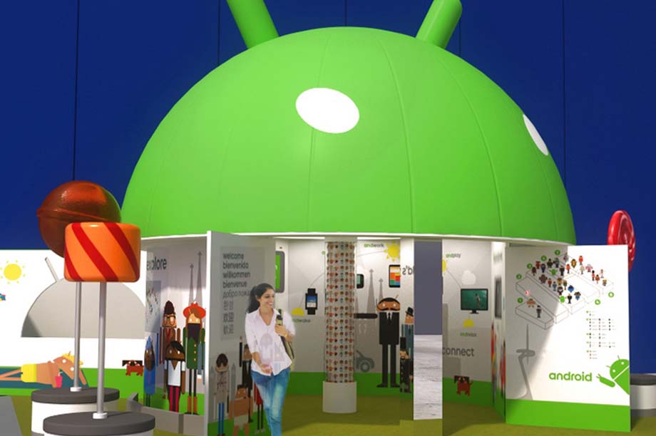 An artistic impression of Android's Lollipop-ups 