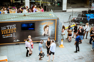 Benefit's The Heist experience features laser beams
