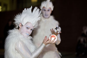 Icy performers at Broadgate's Frost Fair 200 event