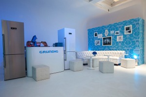 Grundig's UK relaunch event was themed around an art gallery