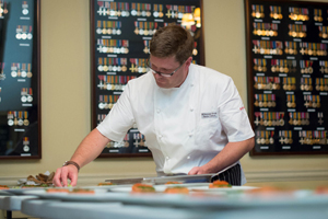 Michelin-starred chef Daniel Clifford creates five courses for Kudos's guests