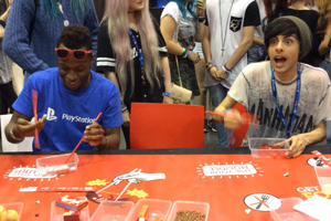 Just Eat challenged people to eating random food with chopsticks