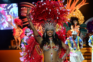 Carnival performers last night at the Retail Trust annual ball