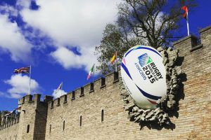 Rugby World Cup 2015 stunt in Cardiff