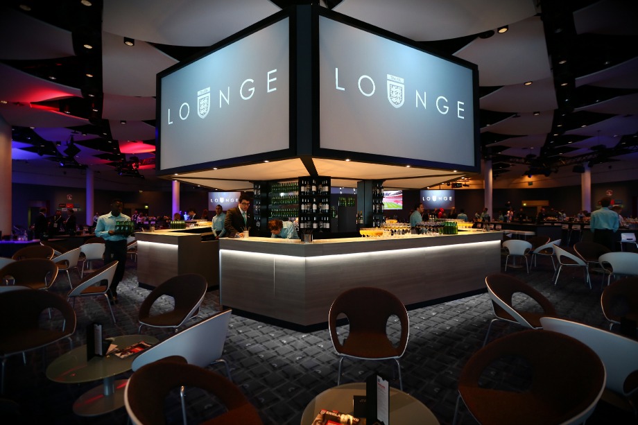 The FA Lounge is situated at Wembley Stadium