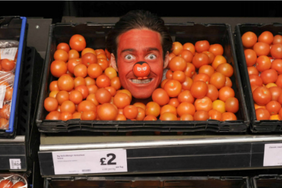 MIC star Spencer Matthews at Sainsbury's Wandsworth amongst the tomatoes