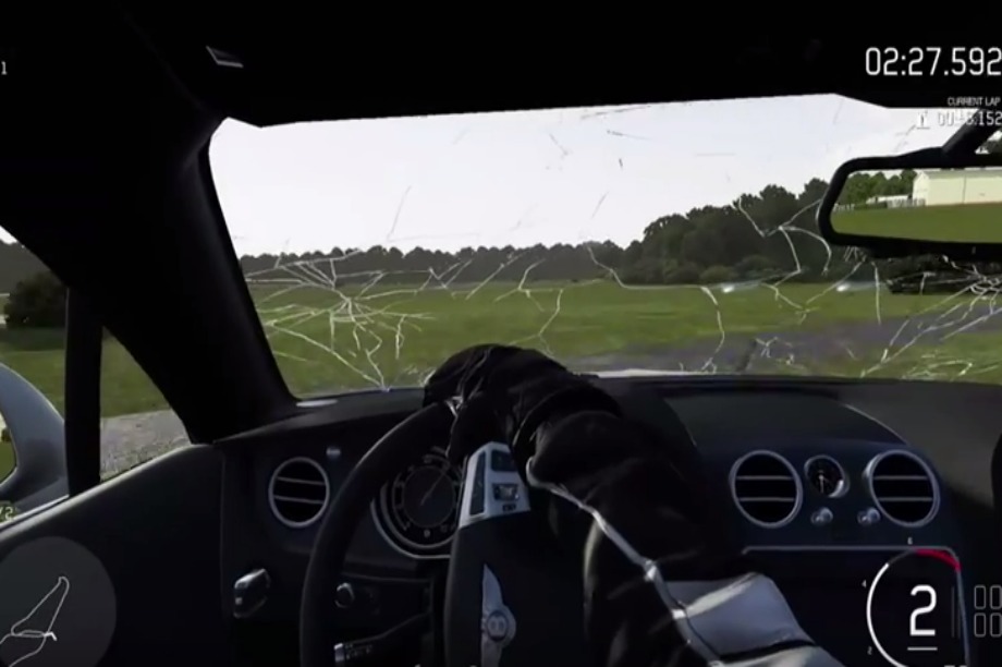 Participants played the new Xbox game as they sat in the backseat of the car