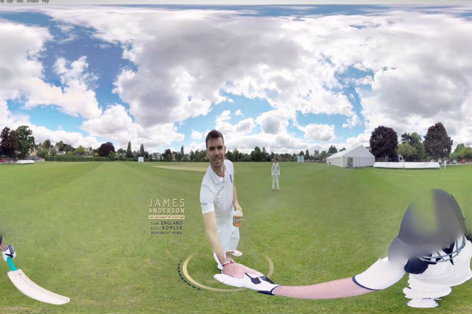 Using an Oculus Rift headset, cricket fans can feel what it would be like to face England fast bowler James Anderson