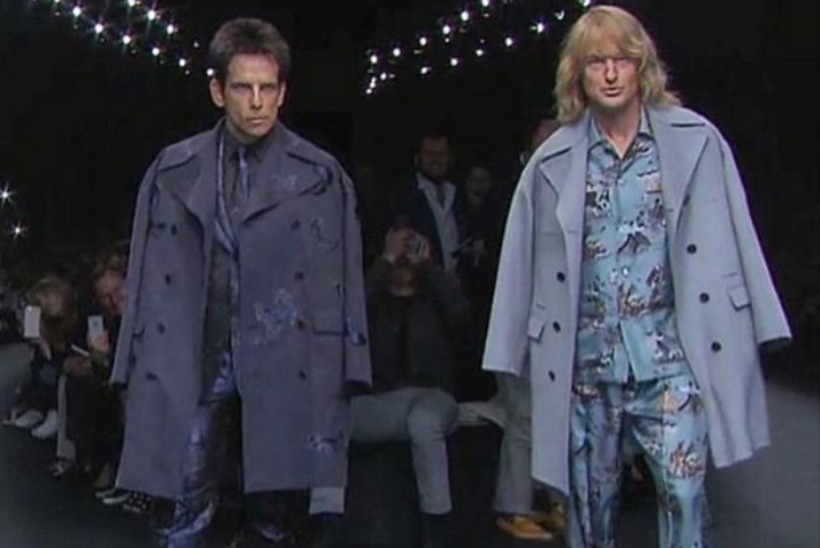 Male models: Giving the Valentino crowd a heady dose of blue steel