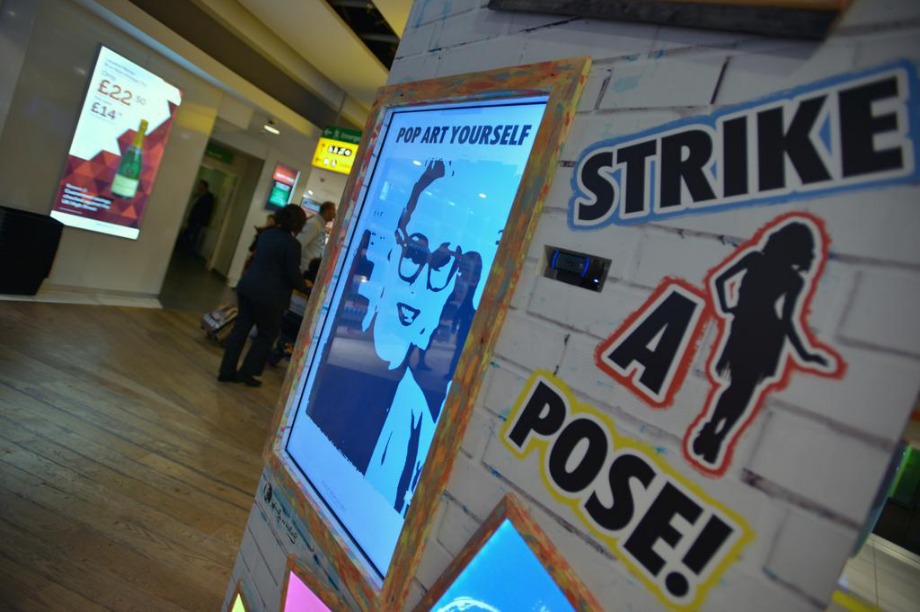 Visitors can create a pop-art inspired selfie