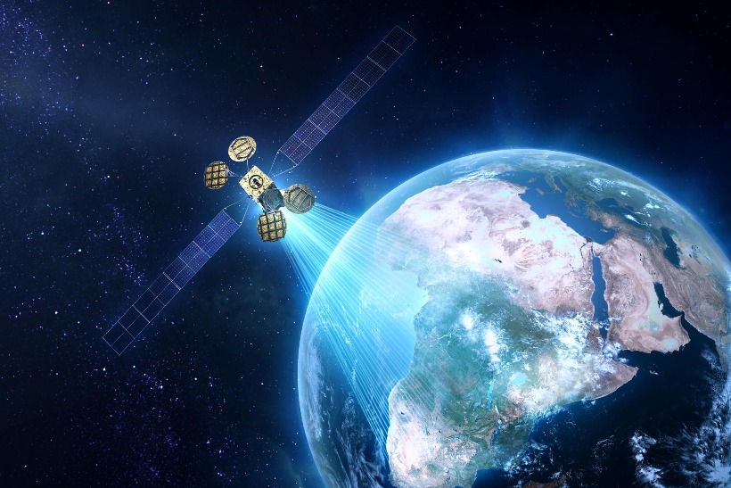 Facebook: a mock-up of satellite Amos-6