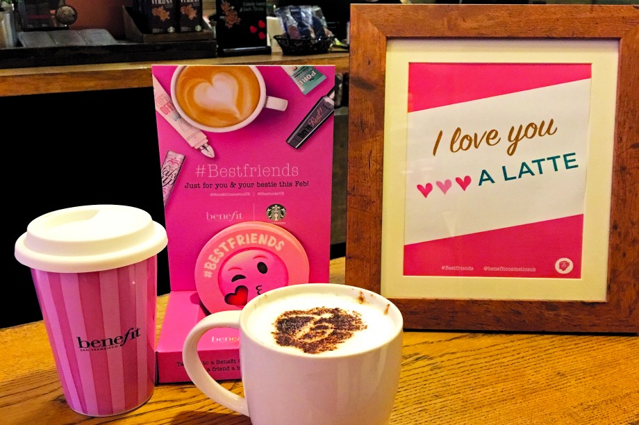 Benefit and Starbucks teamed up for a month-long Valentine's activation