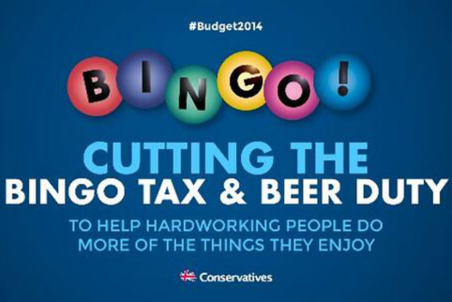 Bingo tweet: posted by Conservative Party chairman Grant Shapps 