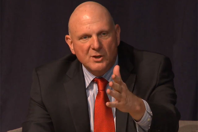 Steve Ballmer: former Microsoft chief addresses delegates at the Saïd Business School