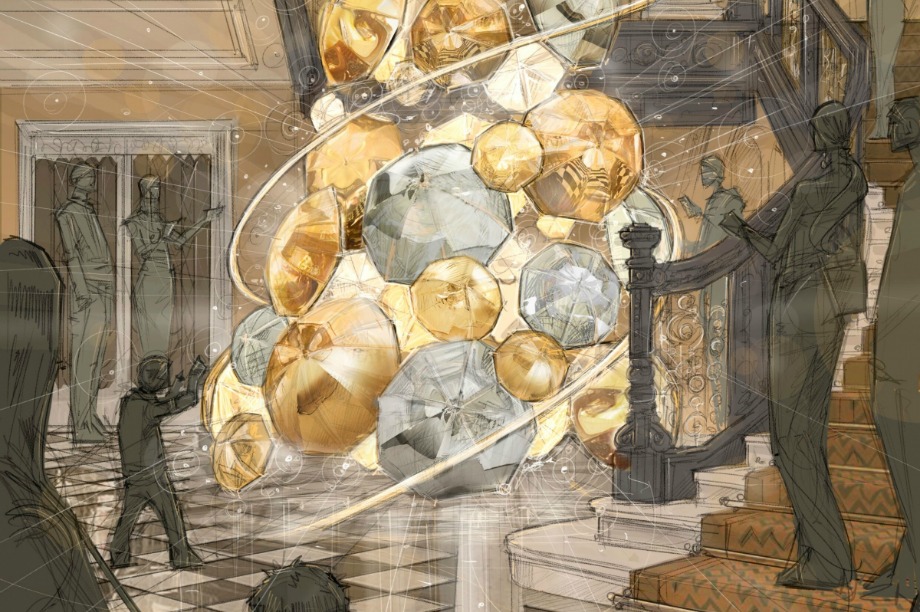 The tree will feature a number of lights connected to motion sensors (Claridge's/Burberry)