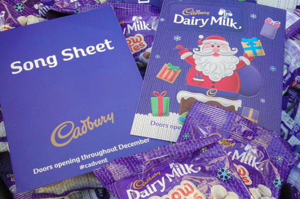 Cadbury has been dishing out chocolate treats to passers-by on its advent calendar truck tour