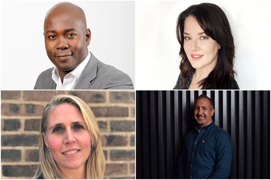 A collage of four industry figures. Clockwise (from top left): Magnus Djaba, Lydia Mulkeen, Hamid Habib, and Anna Berry