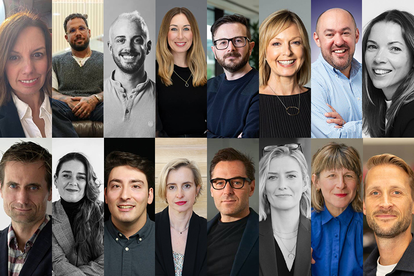 composite image of 16 people