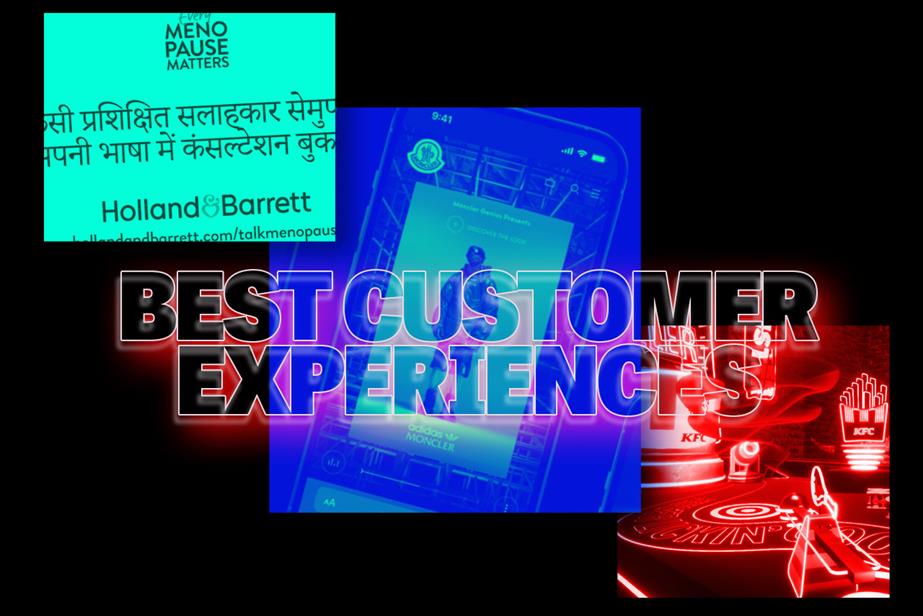 Montage of three images with words 'Best customer experiences' overlaid
