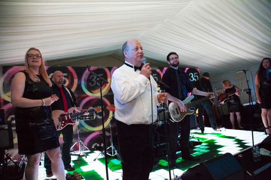 Chief executive Dale Parmenter took to the stage at the birthday event