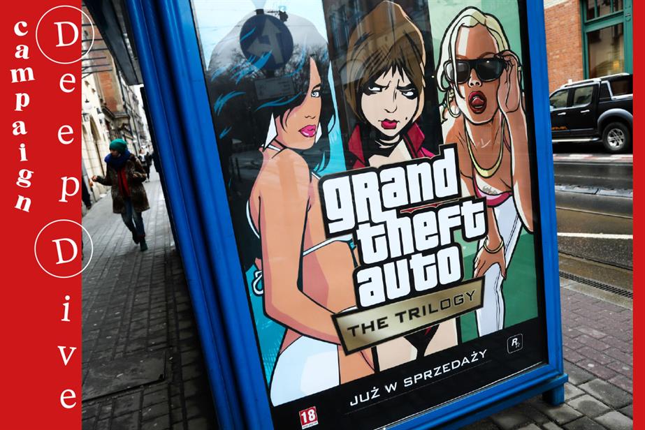 Image of OOH advert for Grand Theft Auto game