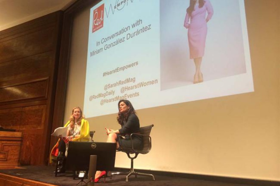 Miriam González Durántez, wife of Deputy Prime Minister Nick Clegg, at Hearst's Red magazine event