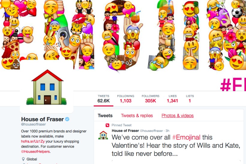 House of Fraser has baffled Twitter with quirky emoji tweets