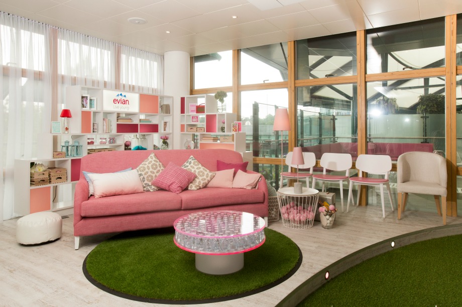 Evian redesigned the space for the 2015 championships