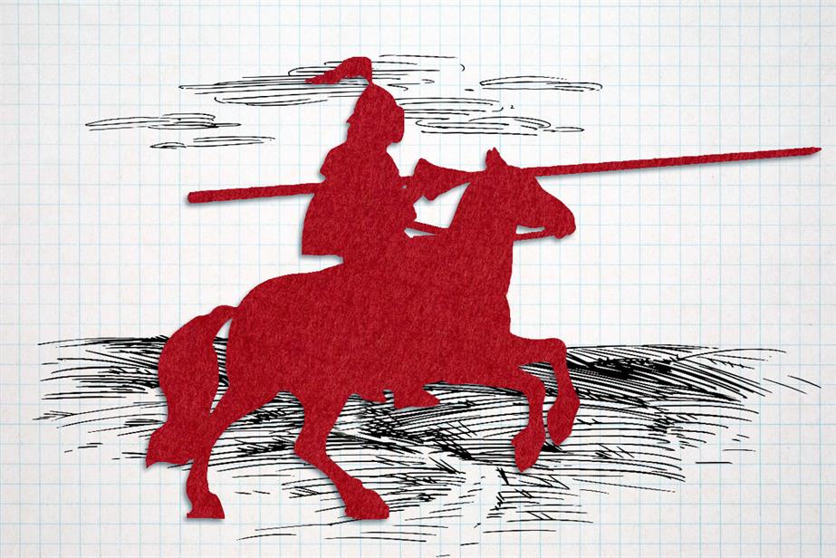 Illustration of a freelancing knight
