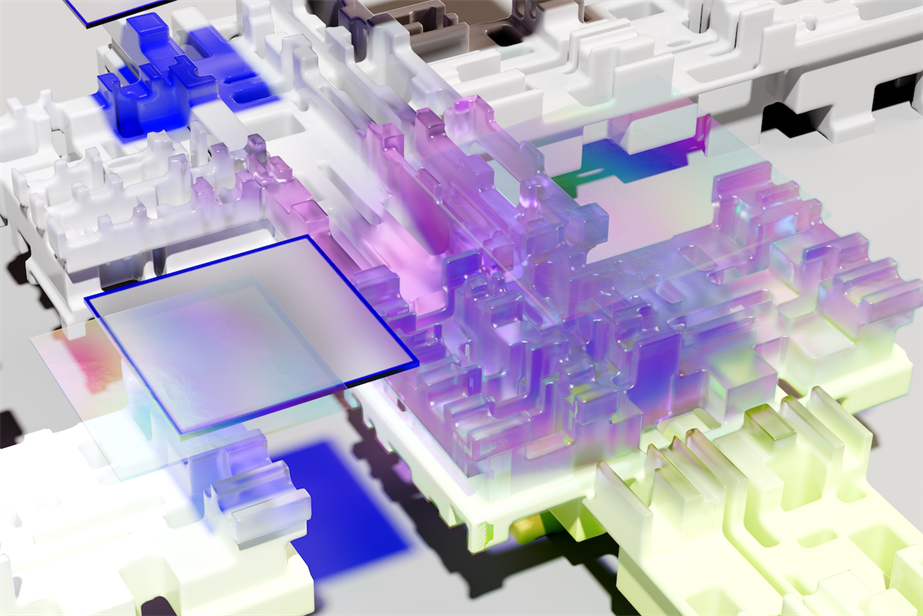3D graphic depicting a data model