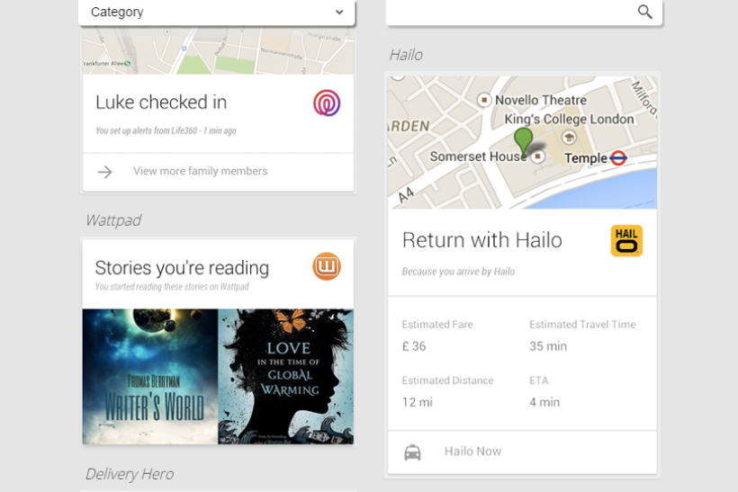 Google Now: digital assistant service now includes brand information