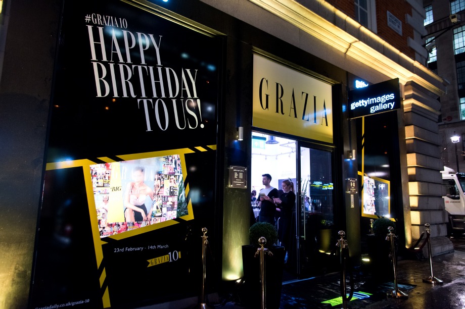Grazia opened its anniversary exhibition in London yesterday