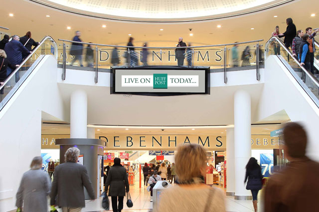 Huffington Post UK mock-up: launches news on the move offering with Outdoor Plus