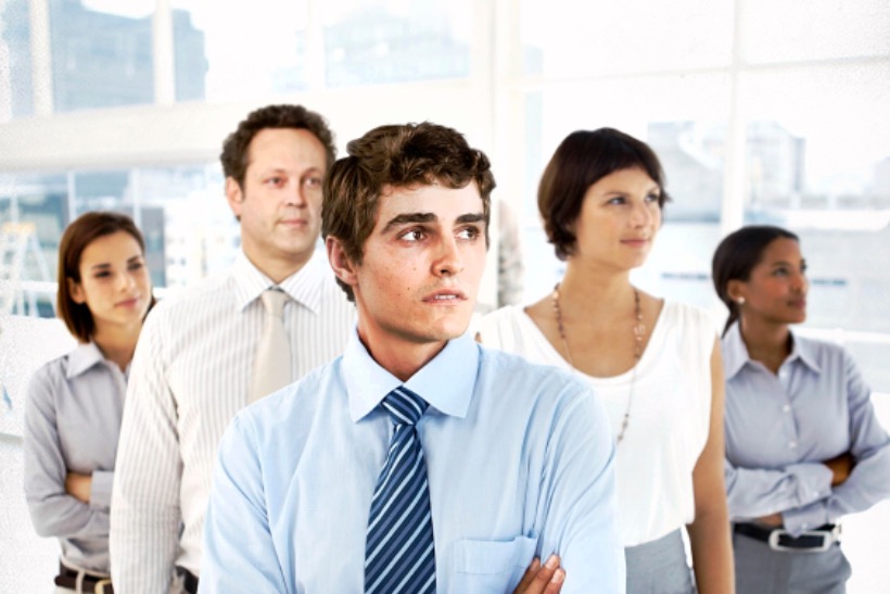 Dave Franco and Vince Vaughn: subjects of cheesy corporate stock shots for Getty Images