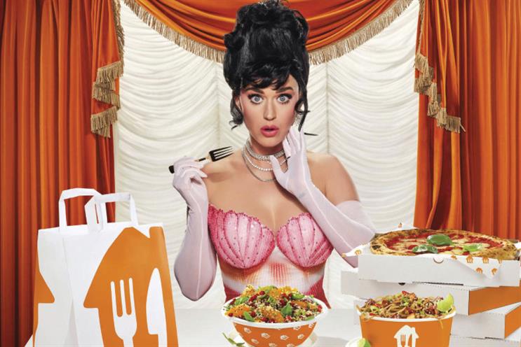 Katy Perry in Just Eat's ad by McCann London