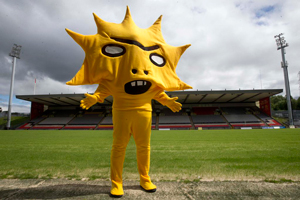 Partick Thistle's new mascot, Kingsley, designed by artist David Shrigley