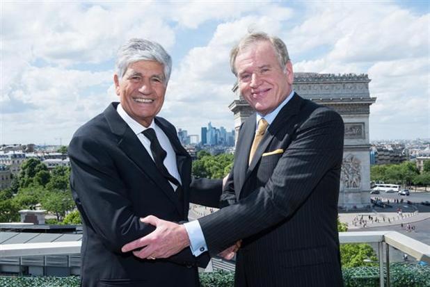 In hindsight: Lévy and Wren shook hands last July to announce the merger