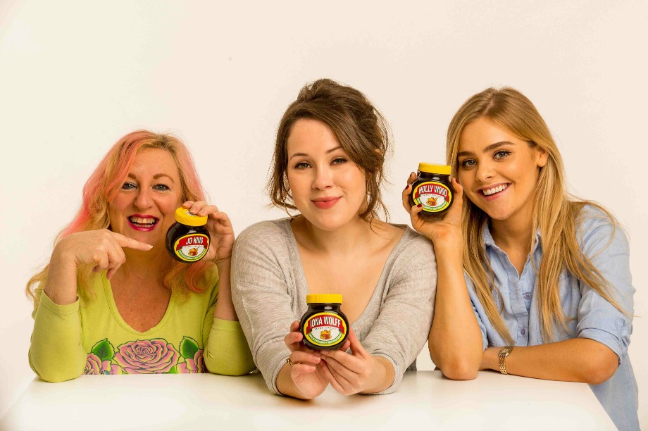 Jo King, Iona Wolff and Holly Wood were among the first people to receive the personalised jars