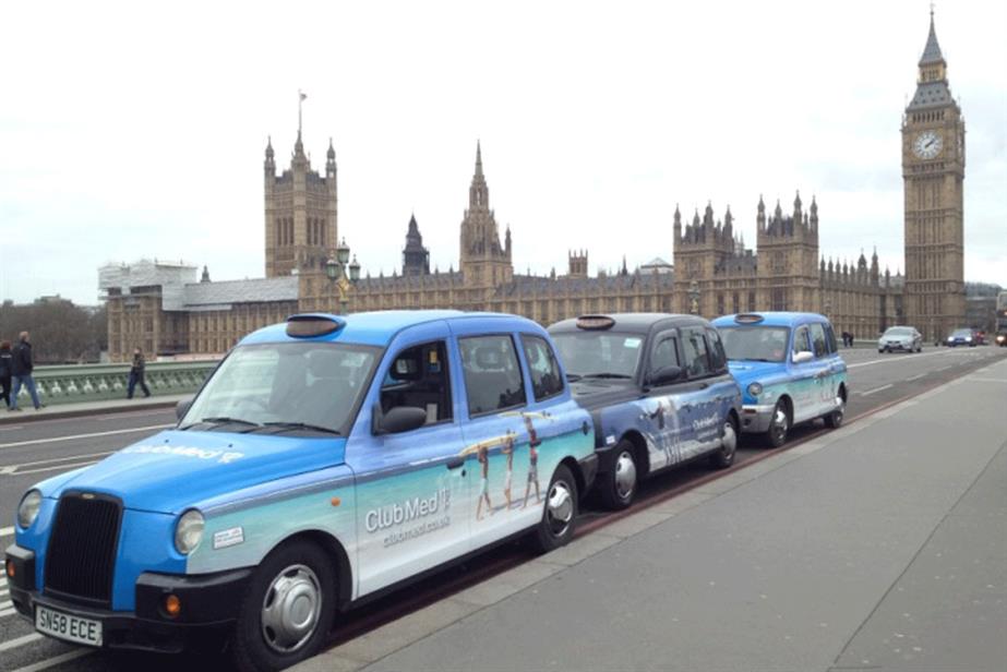 Taste of the Med: ads roll out on London taxis 