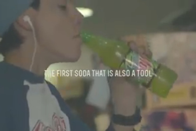 Mountain Dew: a new bottle design aimed at skateboarders