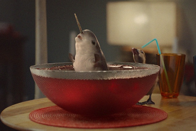 McVitie's: a narwhal is one of the stars in McVitie's Christmas TV campaign